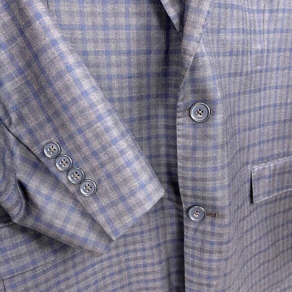 Brooks Brothers E Thomas Regent Sport Coat Brown Plaid Wool Cashmere Mens 42R - Picture 3 of 11